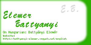 elemer battyanyi business card