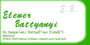 elemer battyanyi business card